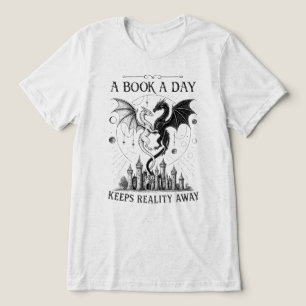 Een boek per dag houdt de realiteit weg Tri-Blend shirt