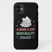 Een boek per dag houdt de werkelijkheid weg Case-Mate iPhone case (Achterkant)