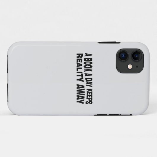 Een boek per dag houdt de werkelijkheid weg Case-Mate iPhone case (Achterkant (horizontaal))