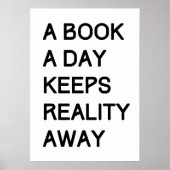 Een boek per dag zorgt ervoor dat de realiteit nie poster (Voorkant)