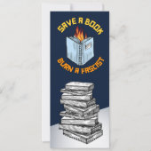Een boek redden Een fascistisch Bladwijzer verbran Save The Date (Voorkant)