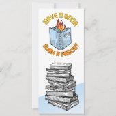 Een boek redden Een fascistisch Bladwijzer verbran Save The Date (Voorkant)