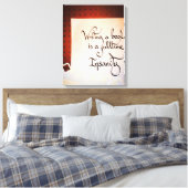 Een boek schrijven is een voltijdse waanzin canvas afdruk (Insitu (Slaapkamer))