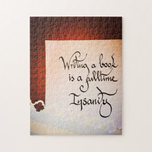 Een boek schrijven is een voltijdse waanzin legpuzzel