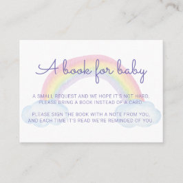 Een boek voor Baby Rainbow Baby shower Boek Aanvra Visitekaartje
