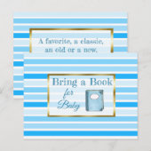 Een boek voor een Baby shower voor Baby meenemen Uitnodiging Briefkaart (Voorkant / Achterkant)