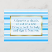 Een boek voor een Baby shower voor Baby meenemen Uitnodiging Briefkaart (Achterkant)