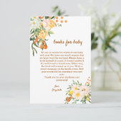 Een boek voor het Baby shower van de Waterverf van Bedankkaart (Staand voorkant)