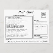 Een boek voor het Briefkaart van de koning (Achterkant)