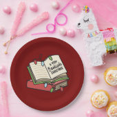 Een boekenachtige kerst papieren bordje (Feest)