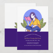 Een boekenclub lezen kaart (Voorkant / Achterkant)