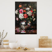 Een boeket bloemen in een Disco Ball Vase Poster (Keuken)