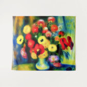 Een boeket bloemen in een vaas. wandkleed (Voorkant (horizontaal))