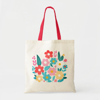 Een boeket kleurrijke bloemen voor vrouwen tote bag