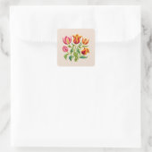 Een Boeket Rode Tulpen Sticker (Tas)