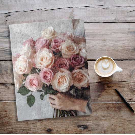 Een boeket rozen legpuzzel