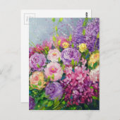 Een boeket rozen voor haar briefkaart (Voorkant / Achterkant)