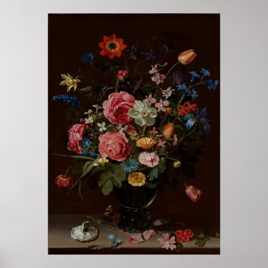 Een boeket van bloemen Clara Peeters Art Print (Voorkant)