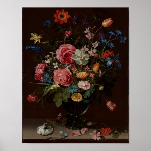 Een boeket van bloemen Clara Peeters Art Print (Voorkant)