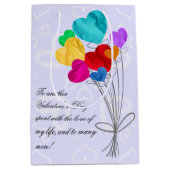 Een boeket van hart papieren ballonnen medium cadeauzakje (Voorkant)