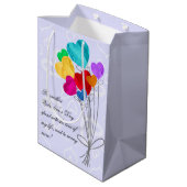 Een boeket van hart papieren ballonnen medium cadeauzakje (Achterkant Gekanteld)