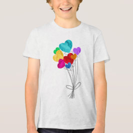 Een boeket van hart papieren ballonnen Tri-Blend shirt