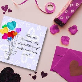 Een boeket van hart papieren ballonnen valentijnsd feestdagenkaart