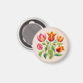 Een Boeket van Rode Tulpen Magneet (Voorkant / Achterkant)
