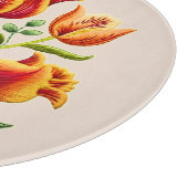 Een Boeket van Rode Tulpen Snijplank (Hoek)