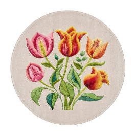 Een Boeket van Rode Tulpen Snijplank