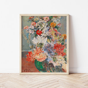 Een boeket van zomerbloemen   August Rieger Poster