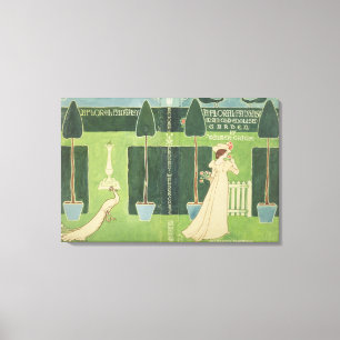 Een boekjasje voor 'een Floral Fantasy in een Oud Canvas Afdruk