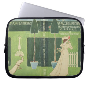 Een boekjasje voor 'een Floral Fantasy in een Oud Laptop Sleeve