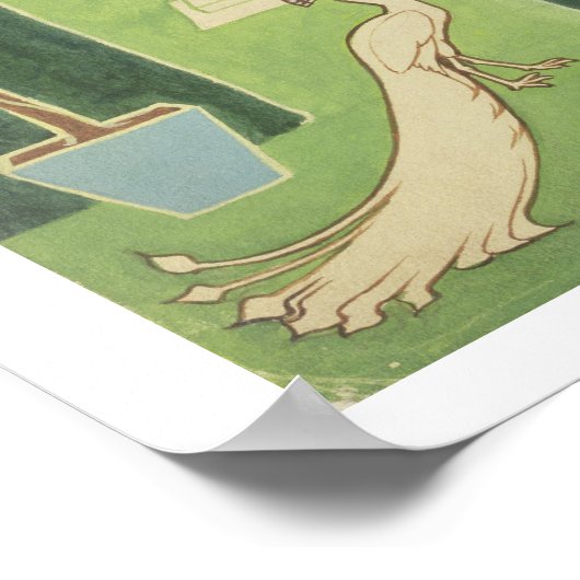 Een boekjasje voor 'een Floral Fantasy in een Oud Poster (Hoek)