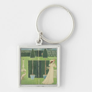 Een boekjasje voor 'een Floral Fantasy in een Oud Sleutelhanger