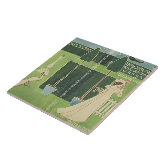 Een boekjasje voor 'een Floral Fantasy in een Oud Tegeltje (Zijkant)