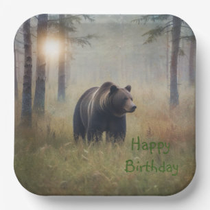Een boer Happy Birthday Papieren Bordje