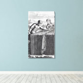 Een boer ontdekt in canvas afdruk (Insitu (Houten vloer))