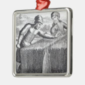 Een boer ontdekt in metalen ornament (Links)