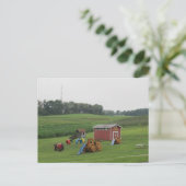 Een Boerderij afspelen Briefkaart (Staand voorkant)