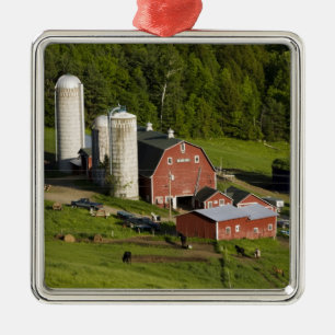 Een boerderij in Barnet Center, Vermont. Connectic Metalen Ornament