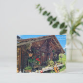 Een Boerderij in Gimmelwald, Briefkaart Zwitserlan (Staand voorkant)