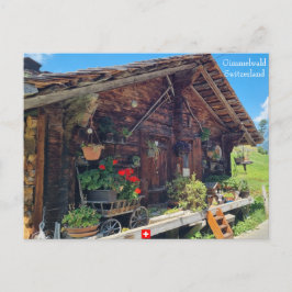 Een Boerderij in Gimmelwald, Briefkaart Zwitserlan