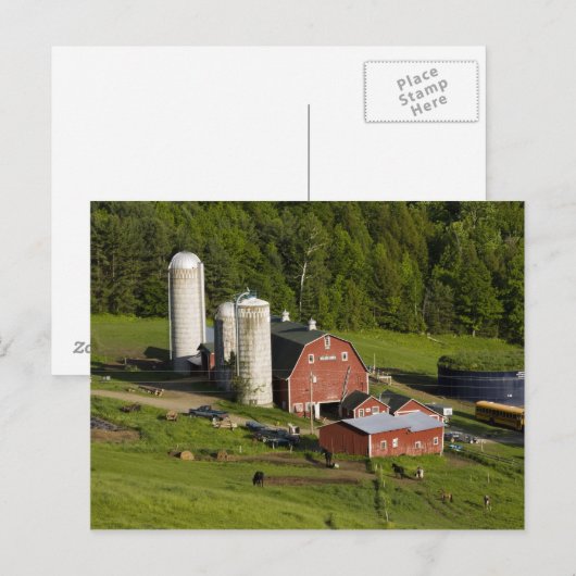 Een boerderij in het Barnet-centrum in Vermont. Co Briefkaart (Voorkant / Achterkant)