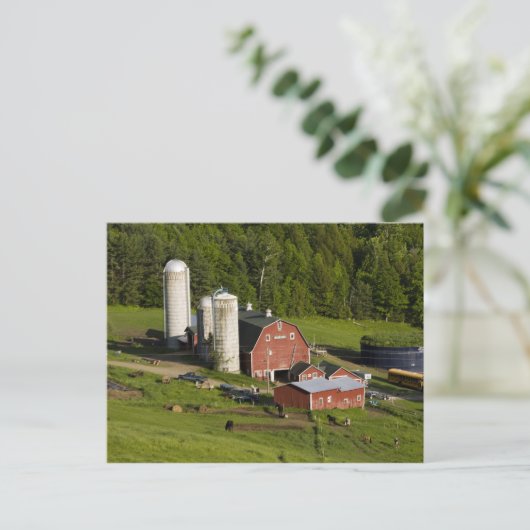 Een boerderij in het Barnet-centrum in Vermont. Co Briefkaart (Staand voorkant)