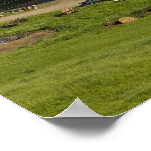 Een boerderij in het Barnet-centrum in Vermont. Co Poster (Hoek)