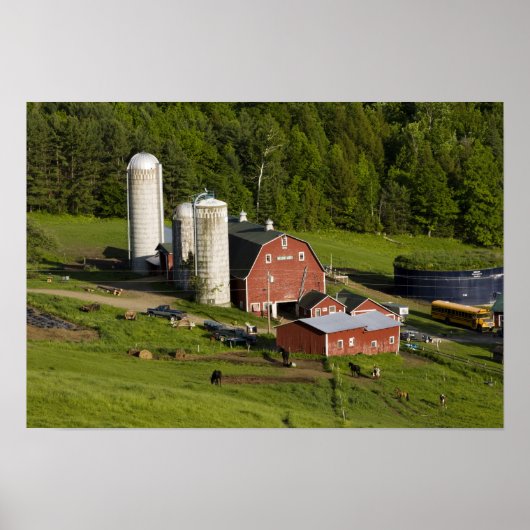 Een boerderij in het Barnet-centrum in Vermont. Co Poster (Voorkant)