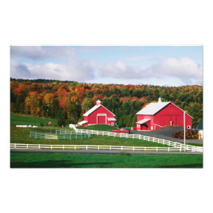 Een boerderij in Vermont nabij Peacham. VRIJGAVE Foto Afdruk