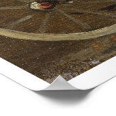 Een Boerderij Kart met twee paarden in Harness: ee Poster (Hoek)