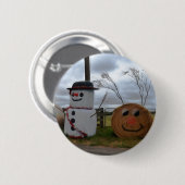 Een boerderij kerst badge ronde button 5,7 cm (Voorkant /achterkant)